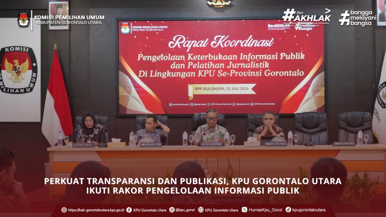 Rakor PPID KPU Kab/Kota se Provinsi Gorontalo tahun 2026
